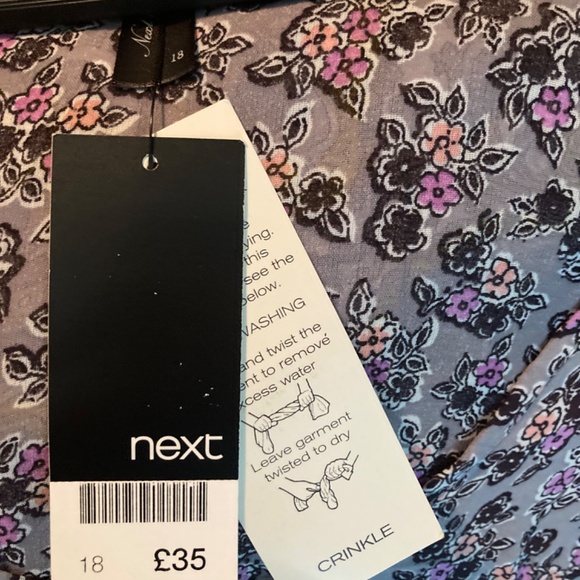 Next UK Purple Floral long line blouse. - Picture 3 of 4